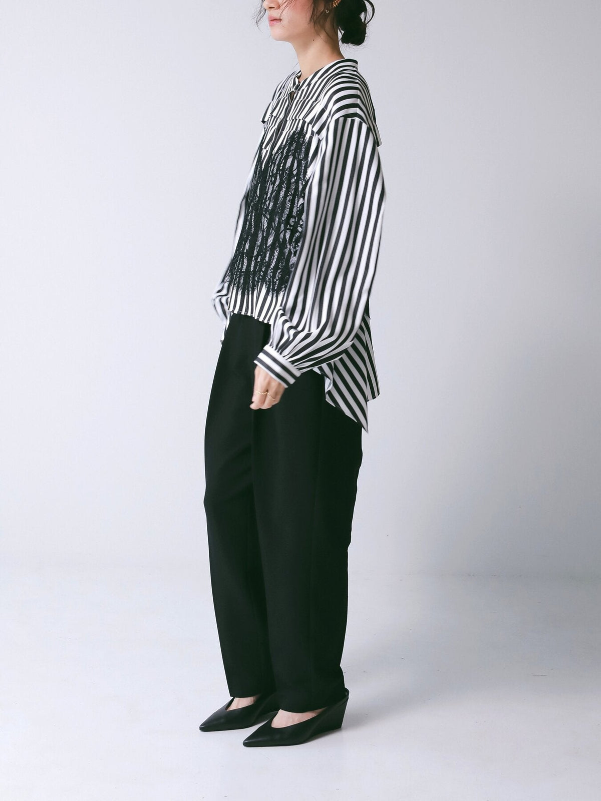 【CHIGNON 2027 PRE-SPRING】ストライプイレヘムSH - 12月下旬頃発送 - Champdelarose