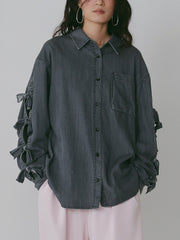 【CHIGNON 2027 PRE-SPRING】マルチリボンデニムSH - 12月中旬頃発送 - Champdelarose
