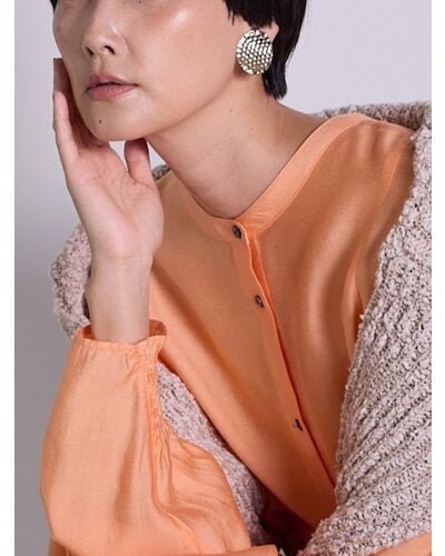 【CHIGNON】ウェイビープレートピアス - Champdelarose