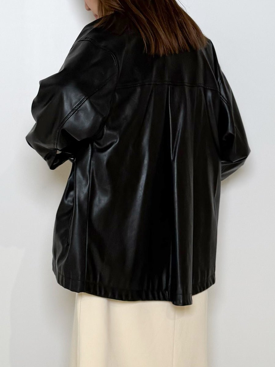 【CHIGNON ReSTOCK】フェイクレザーJKT - Champdelarose