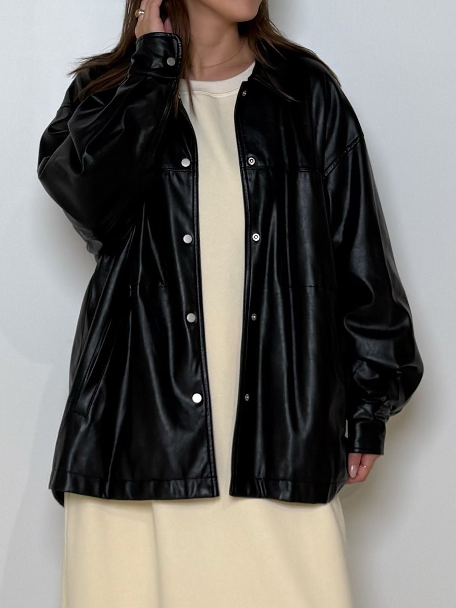 【CHIGNON ReSTOCK】フェイクレザーJKT - Champdelarose