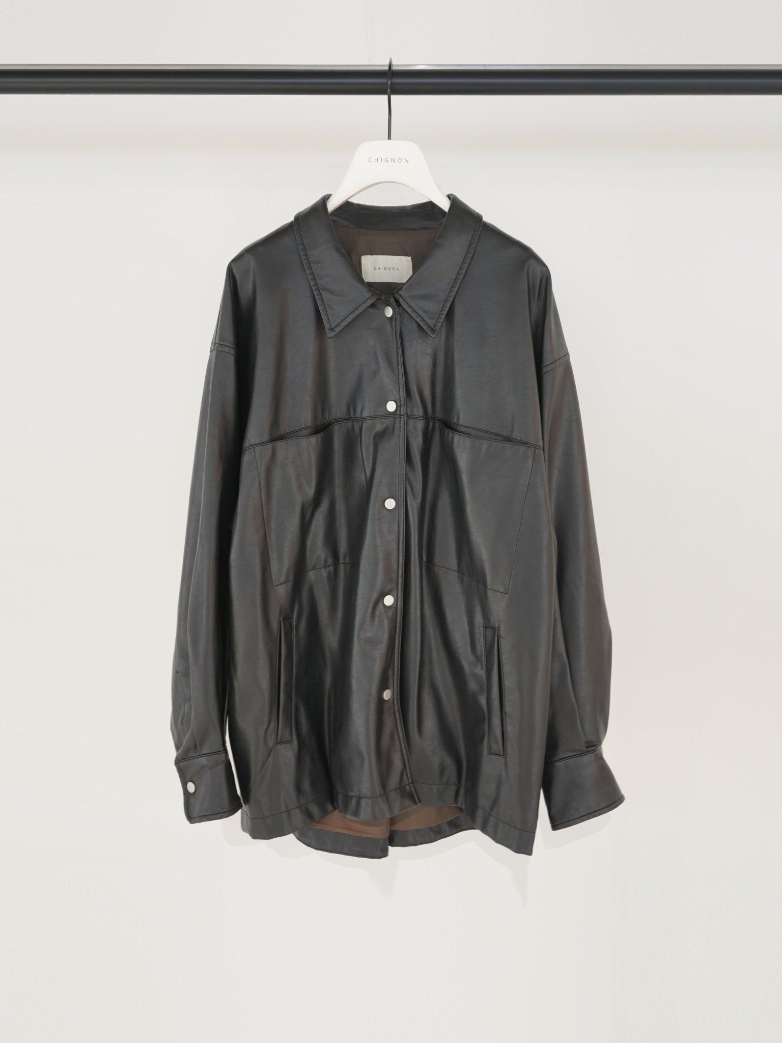 【CHIGNON ReSTOCK】フェイクレザーJKT - Champdelarose