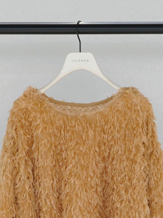 【CHIGNON ReSTOCK】フェザーフリンジルーズT - Champdelarose