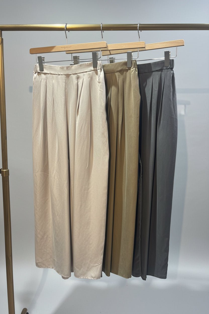 【CLOCHE】キュプラタックワイドパンツ - Champdelarose