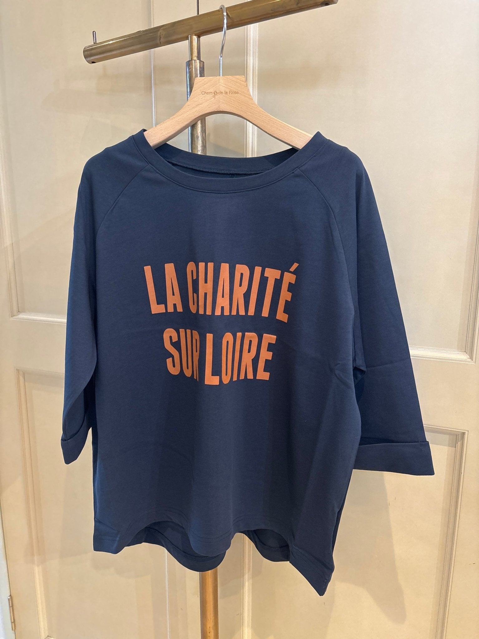 【CLOCHE】七分袖ロールアップTシャツ - Champdelarose