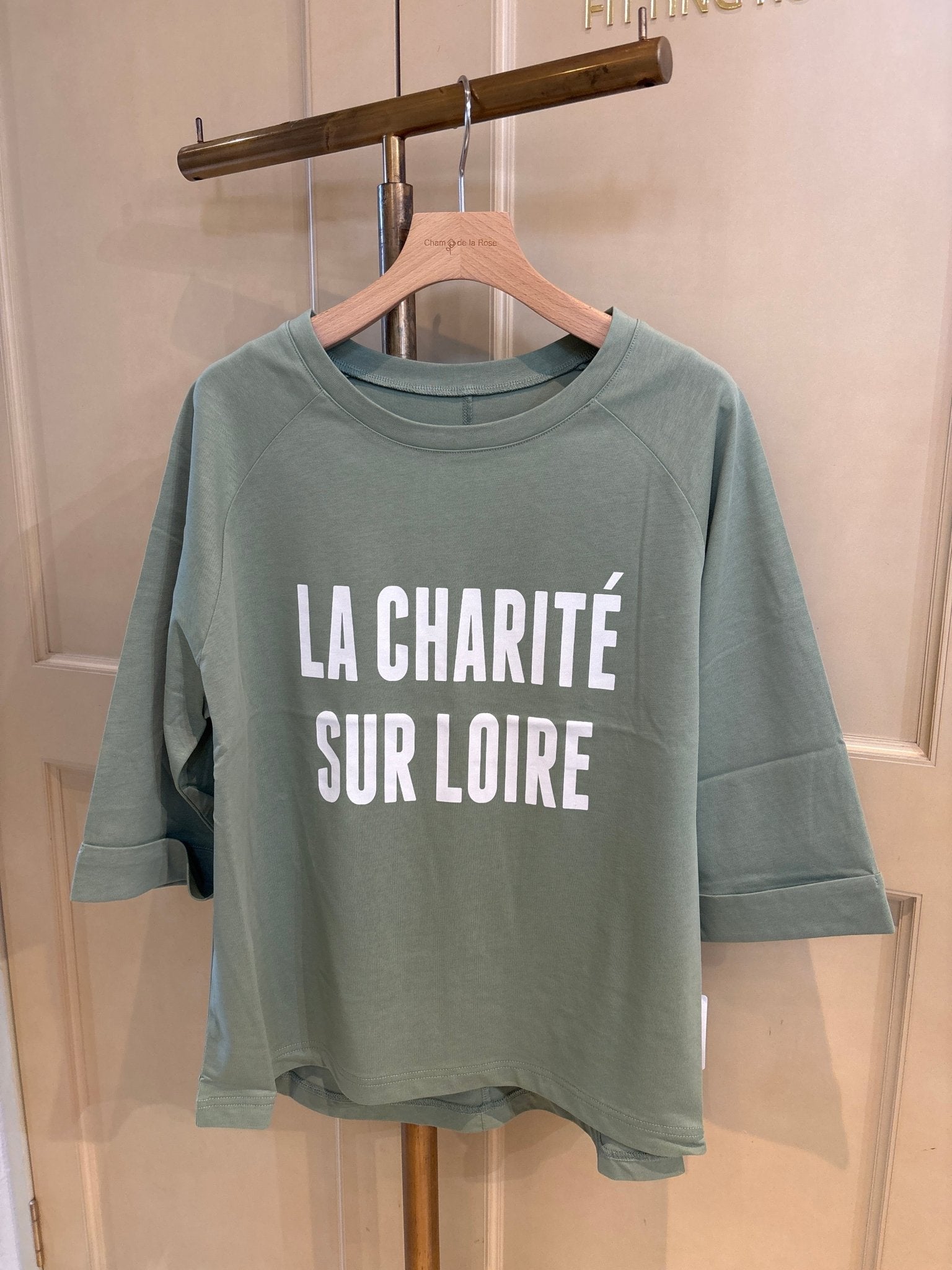 【CLOCHE】七分袖ロールアップTシャツ - Champdelarose