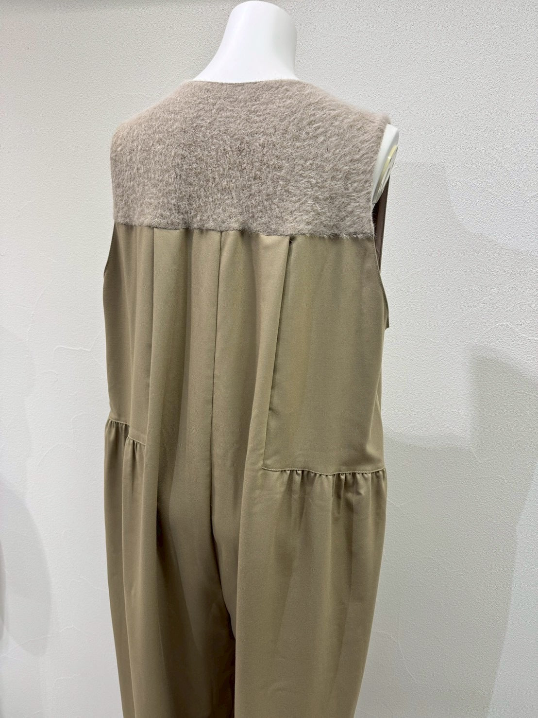 【CYAN 2026 AW VOL.2】シャギーコンビパッチギャザーサロペ - 10月下旬頃発送 - Champdelarose