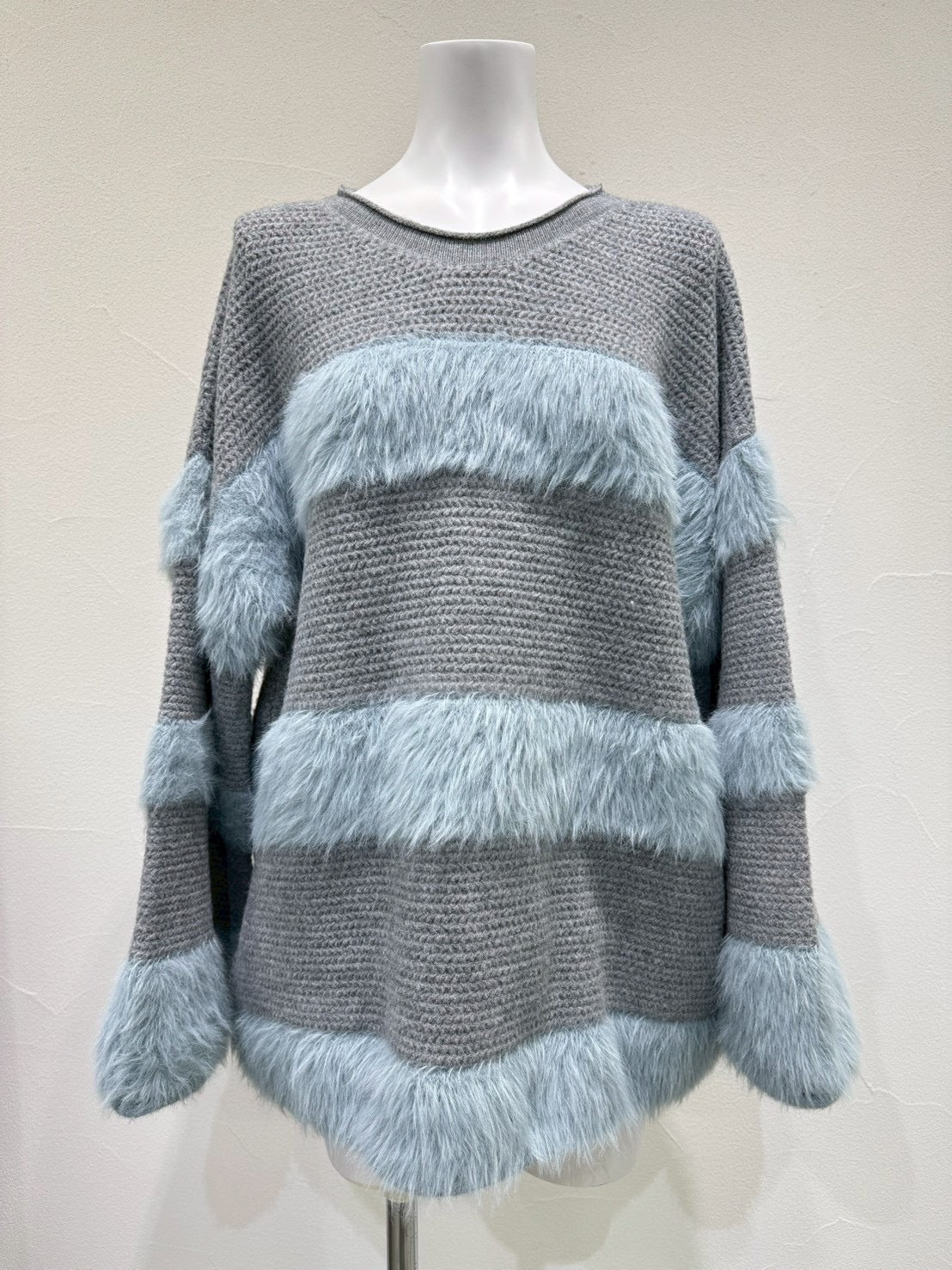 【CYAN 2026 AW VOL.2】ロールフィニッシュシャギーボーダー - 10月下旬頃発送 - Champdelarose