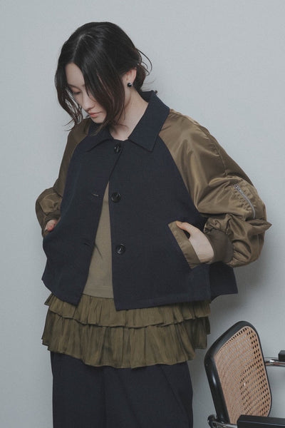【CYAN 2026 AW VOL.2】ミリタリースリーブショートブルゾン - 10月下旬頃発送 - Champdelarose
