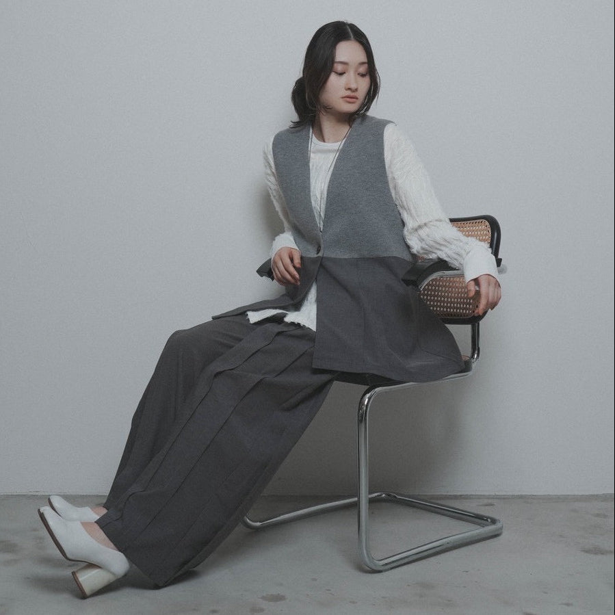 【CYAN 2026 AW VOL.2】フリースコンビエンドタックジレ - 10月下旬頃発送 - Champdelarose