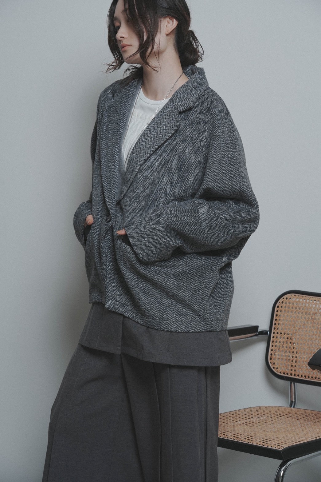 【CYAN 2026 AW VOL.2】ヘリンボーンドルマンテーラー - 10月下旬頃発送 - Champdelarose