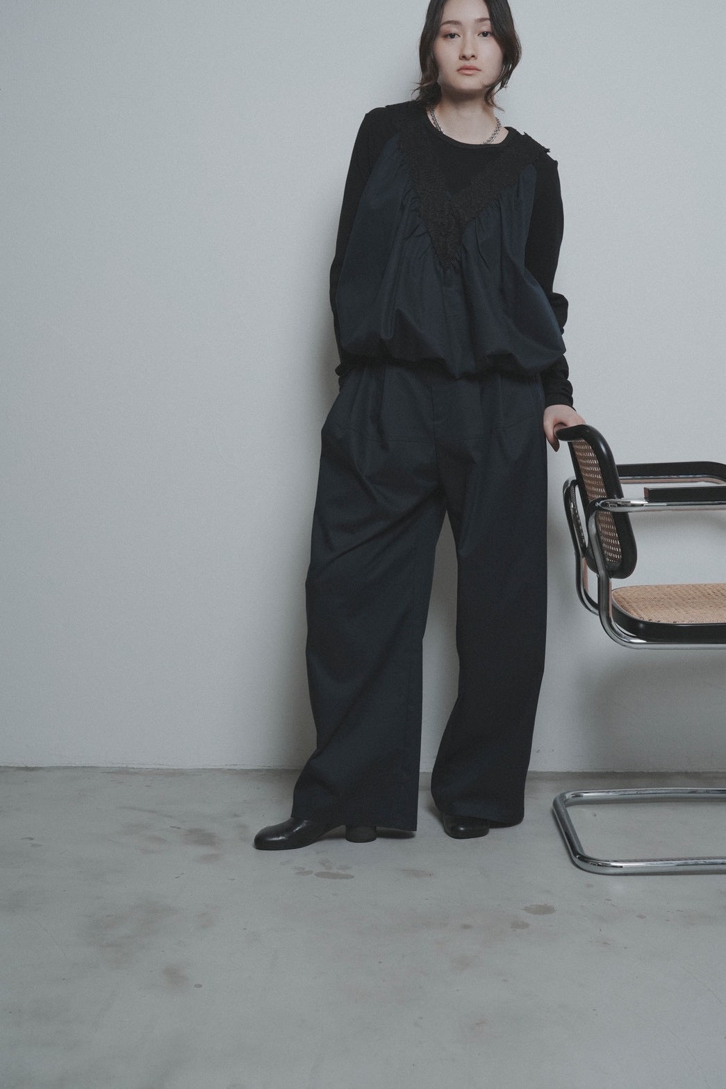 【CYAN 2026 AW VOL.2】レースネックバルーンベスト - 10月下旬頃発送 - Champdelarose