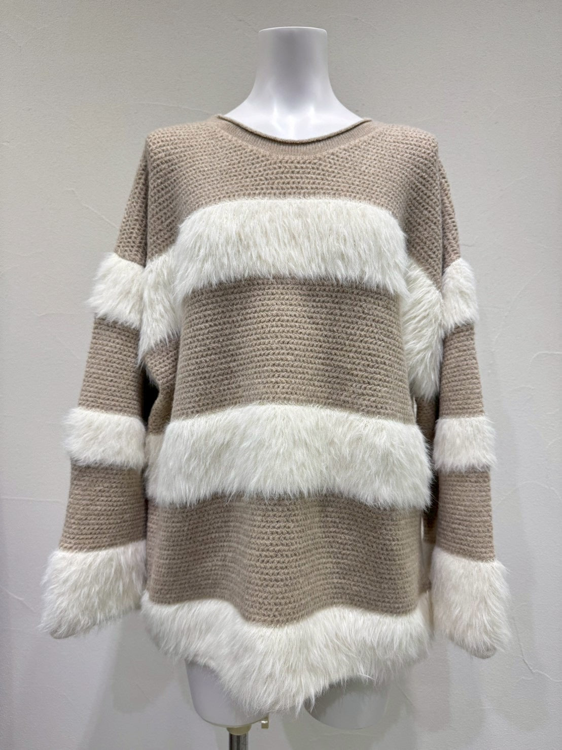 【CYAN 2026 AW VOL.2】ロールフィニッシュシャギーボーダー - 10月下旬頃発送 - Champdelarose