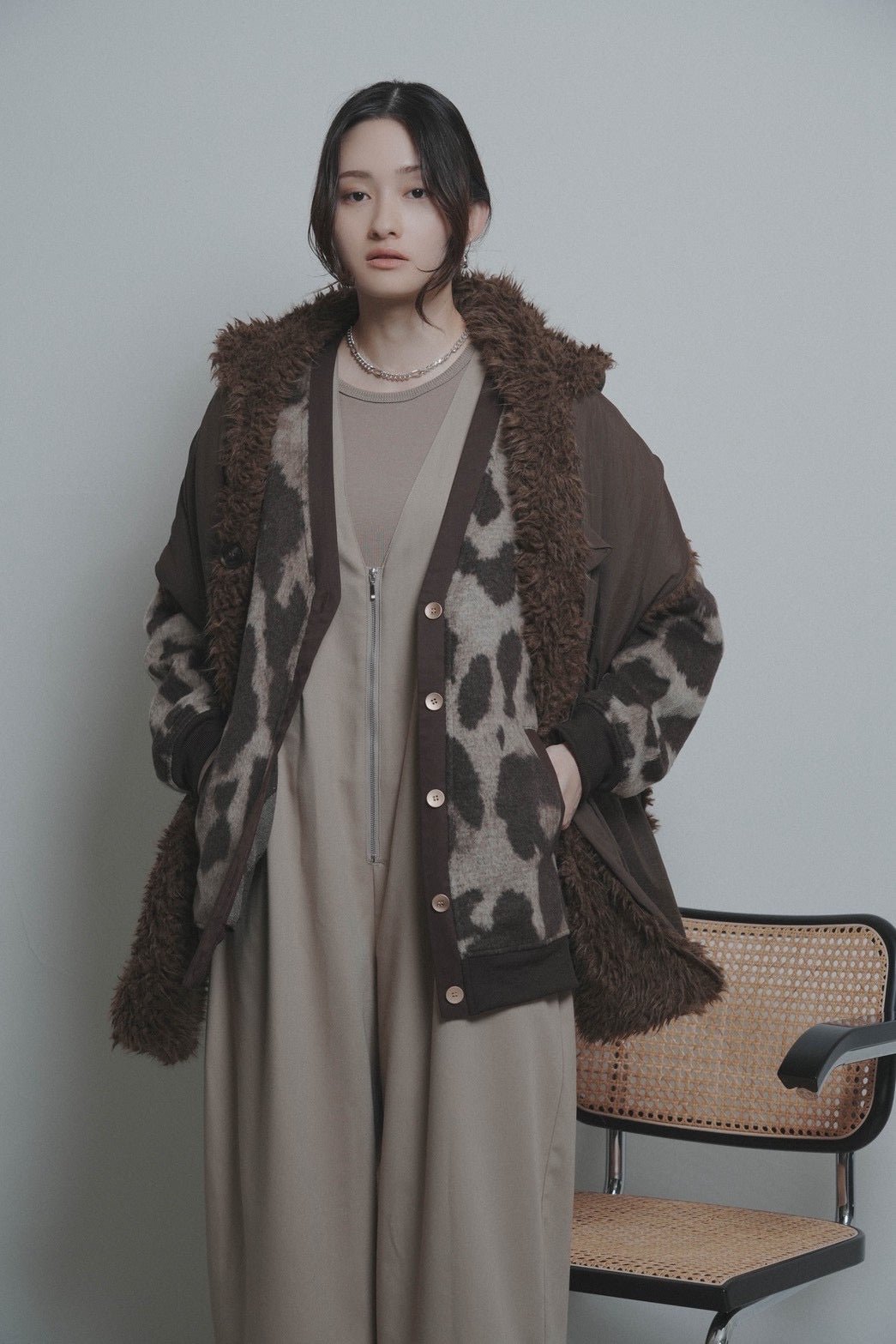 【CYAN 2026 AW VOL.2】レオパードシャギーリブカーデ- 10月下旬頃発送 - Champdelarose