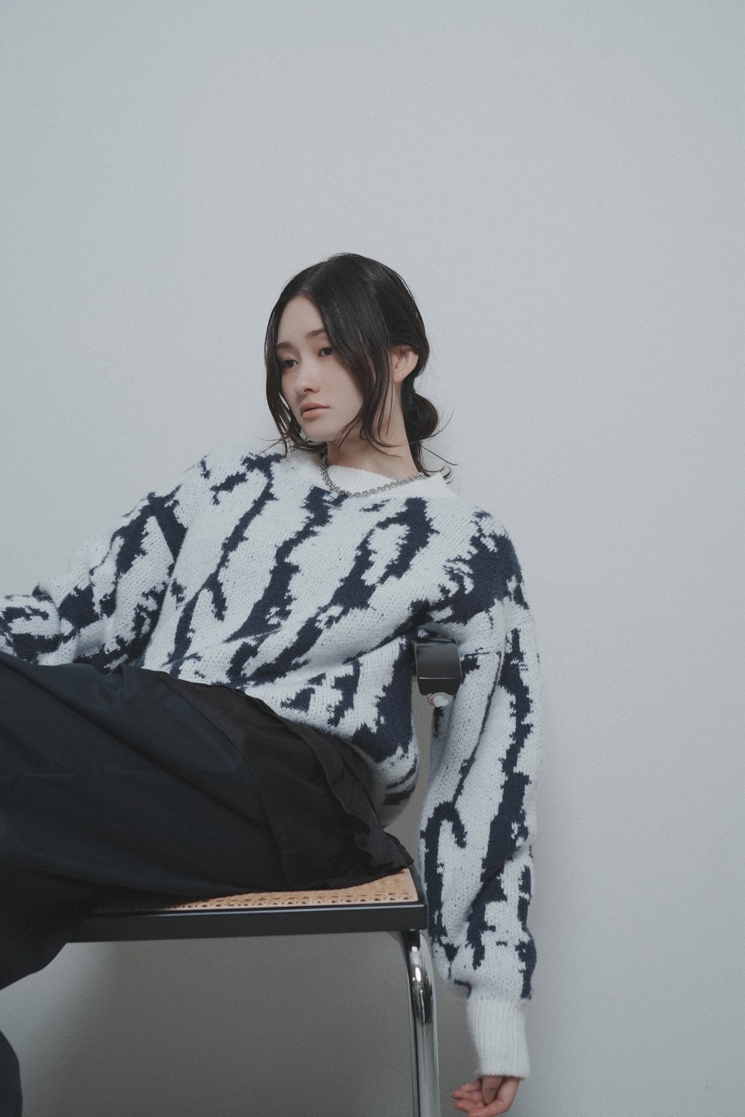 【CYAN 2026 AW VOL.2】ジオメトジャガードニット - 10月下旬頃発送 - Champdelarose
