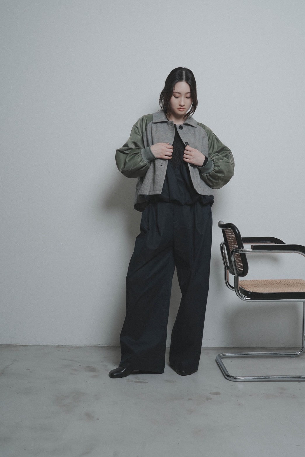 【CYAN 2026 AW VOL.2】ミリタリースリーブショートブルゾン - 10月下旬頃発送 - Champdelarose