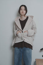 【CYAN 2026 AW VOL.2】ラウンドヘムフラノショートフーディ - 11月中旬頃発送 - Champdelarose