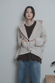 【CYAN 2026 AW VOL.2】ラウンドヘムフラノショートフーディ - 11月中旬頃発送 - Champdelarose
