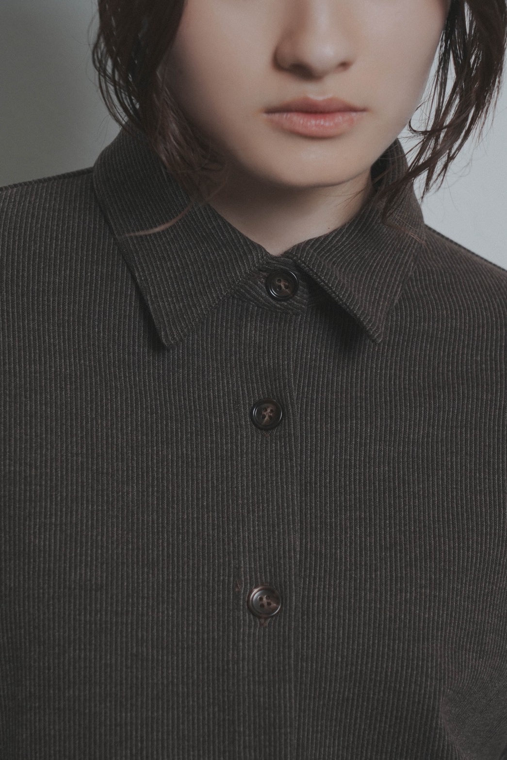 【CYAN 2026 AW VOL.2】シャギーラインウォームシャツブルゾン - 11月中旬頃発送 - Champdelarose