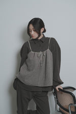 【CYAN 2026 AW VOL.2】スライバーギャザーキャミ - 11月中旬頃発送 - Champdelarose