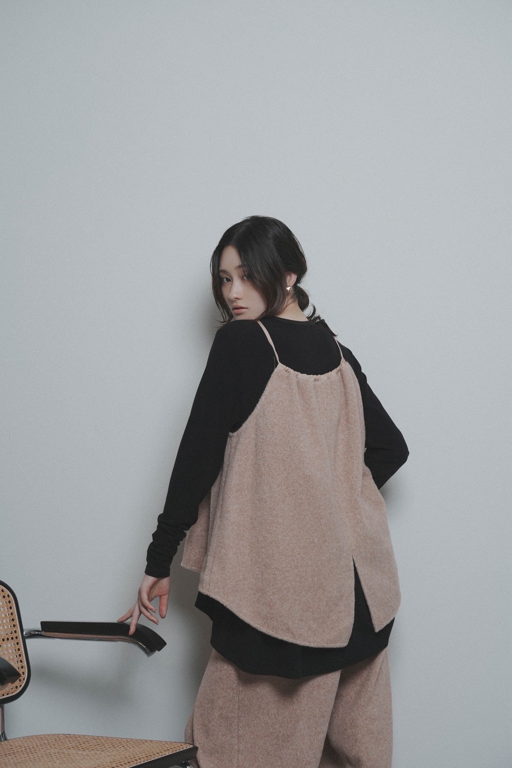 【CYAN 2026 AW VOL.2】スライバーギャザーキャミ - 11月中旬頃発送 - Champdelarose