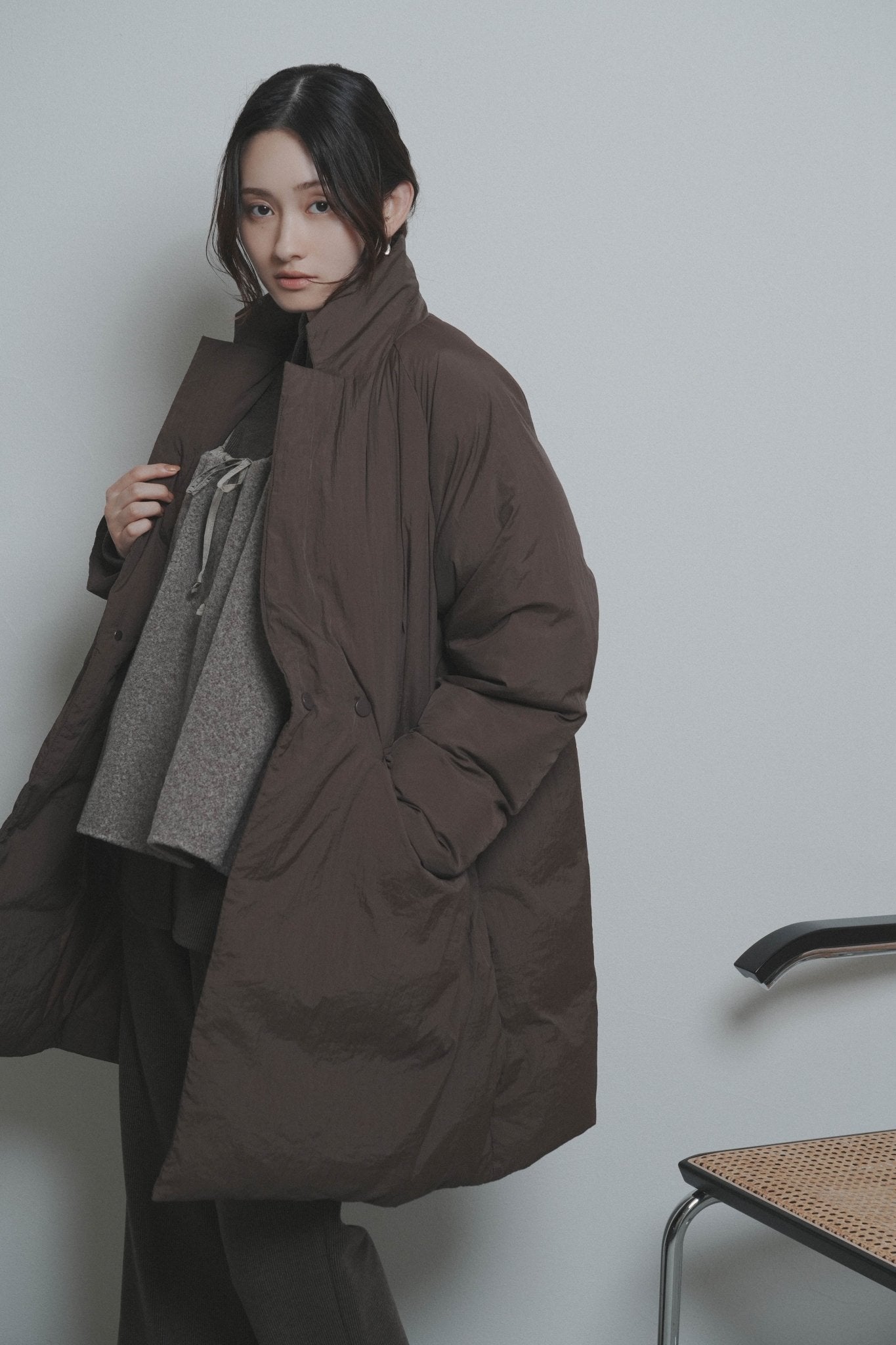 【CYAN 2026 AW VOL.2】チェスターハーフダウンコート - 11月中旬頃発送 - Champdelarose