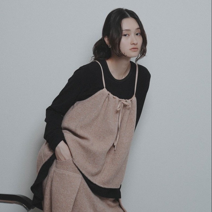 【CYAN 2026 AW VOL.2】スライバーギャザーキャミ - 11月中旬頃発送 - Champdelarose