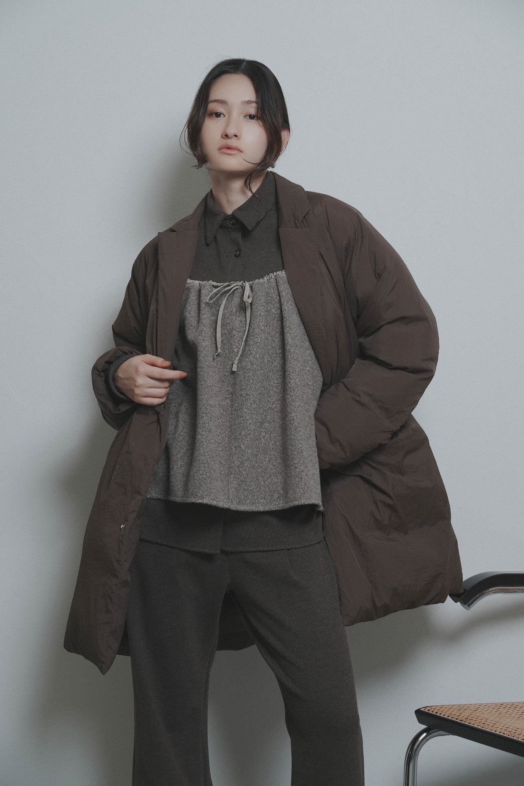 【CYAN 2026 AW VOL.2】チェスターハーフダウンコート - 11月中旬頃発送 - Champdelarose