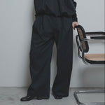 【CYAN 2026 AW VOL.2】3タックラウンドステッチツイルワイド - 10月下旬頃発送 - Champdelarose