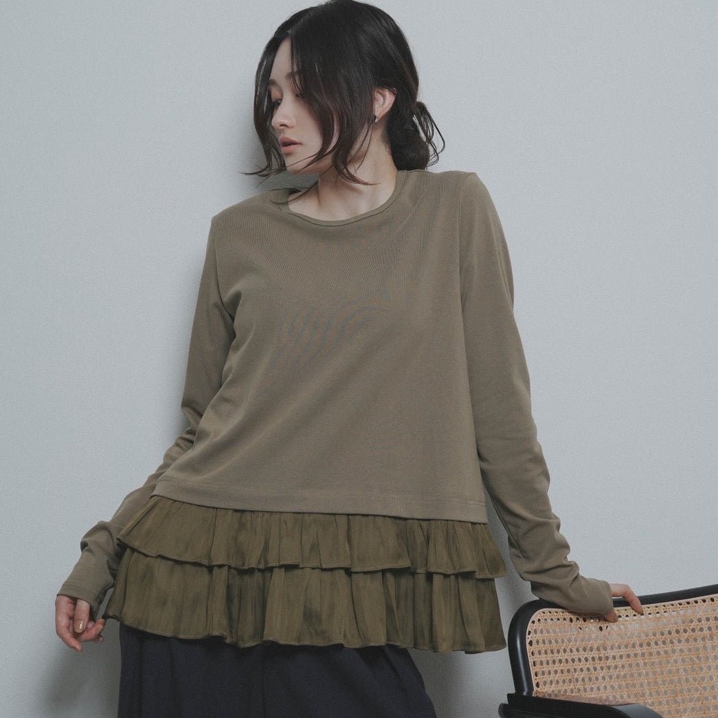 【CYAN 2026 AW VOL.2】レイヤーギャザーヘムTOPS - 10月下旬頃発送 - Champdelarose