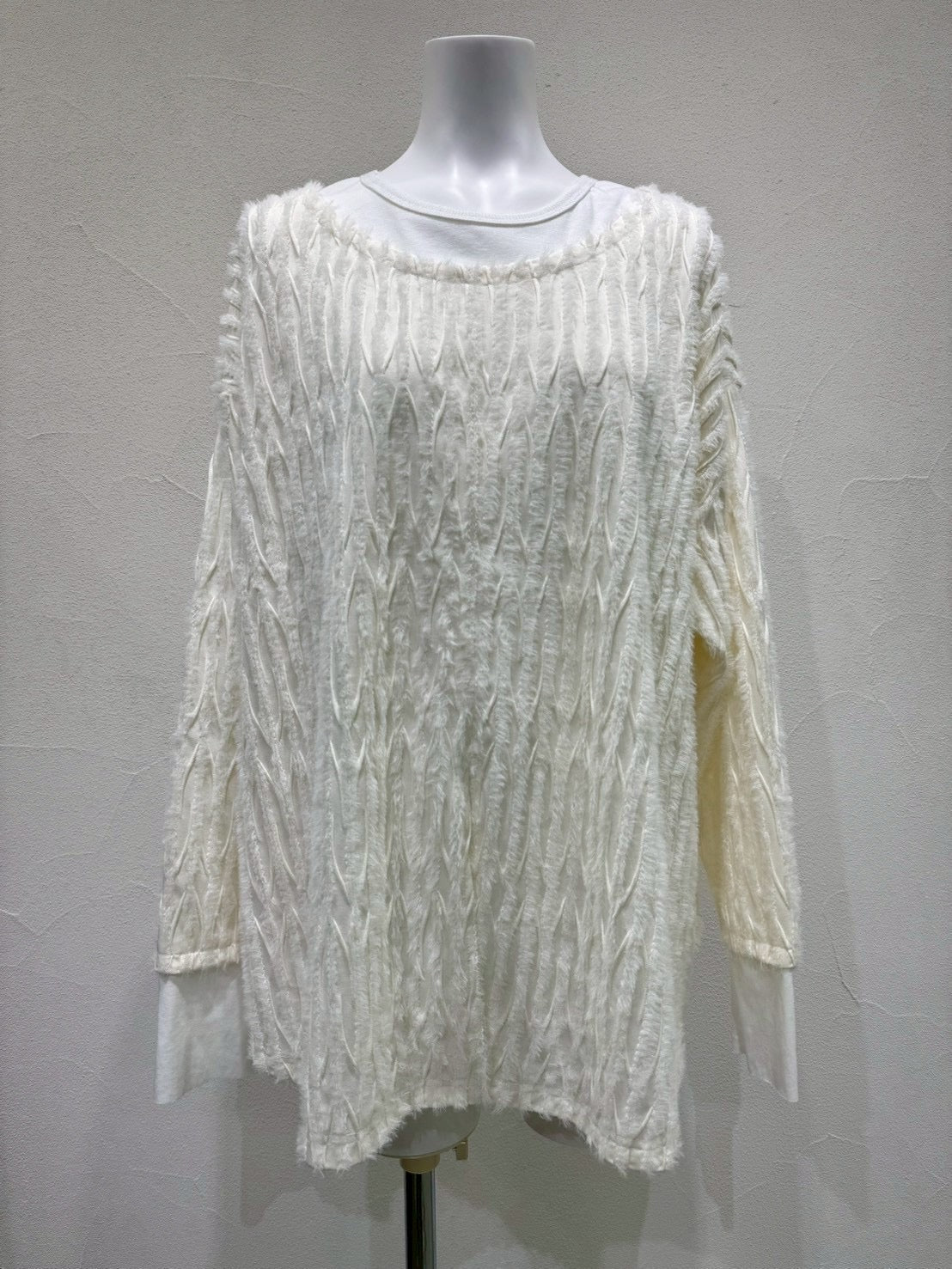 【CYAN 2026 AW VOL.2】シャギージャガードレイヤーTOPS - 10月下旬頃発送 - Champdelarose
