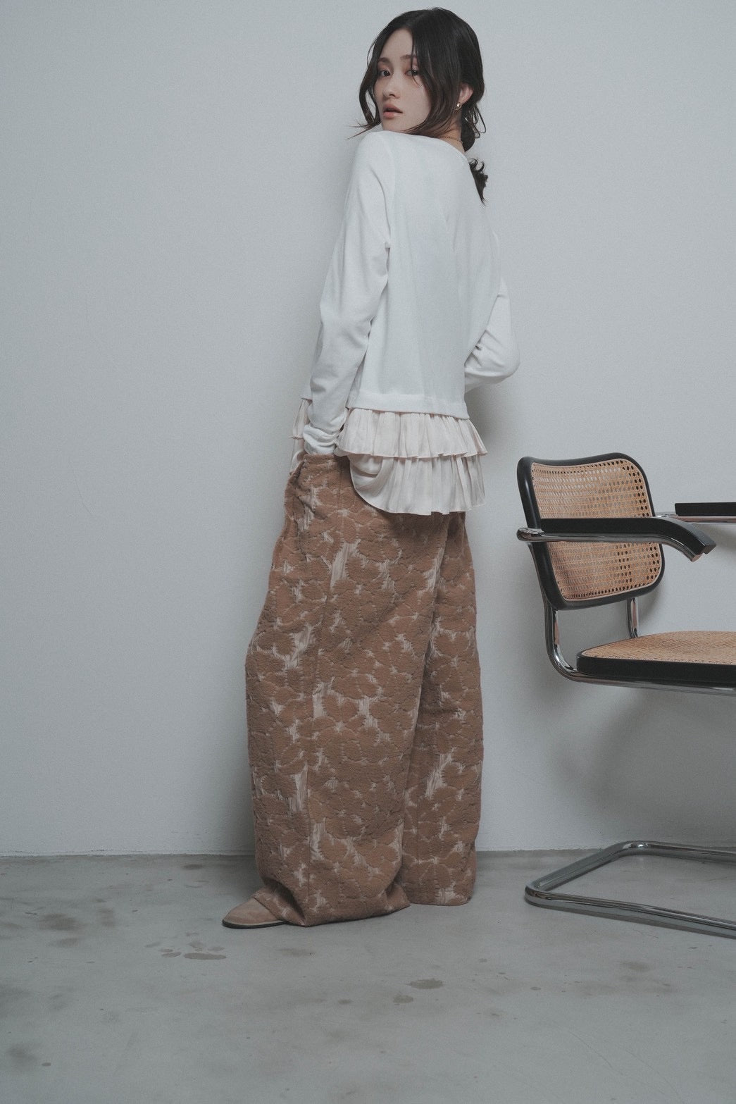 【CYAN 2026 AW VOL.2】レイヤーギャザーヘムTOPS - 10月下旬頃発送 - Champdelarose