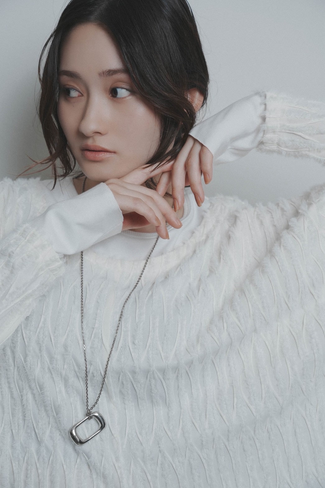 【CYAN 2026 AW VOL.2】シャギージャガードレイヤーTOPS - 10月下旬頃発送 - Champdelarose