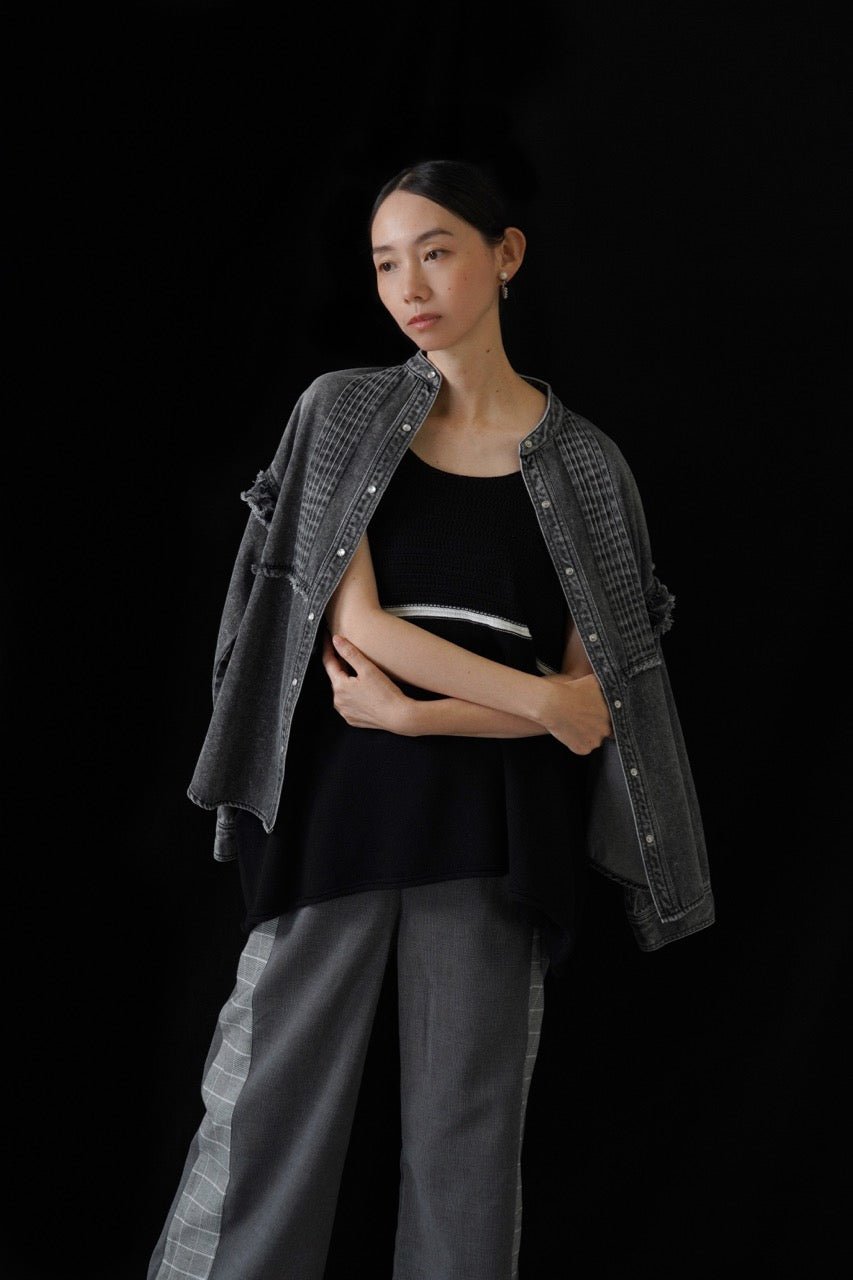 【CYAN 2026 SPRING＆SUMMER VOL.1】１ライン透かしニットタンク - Champdelarose