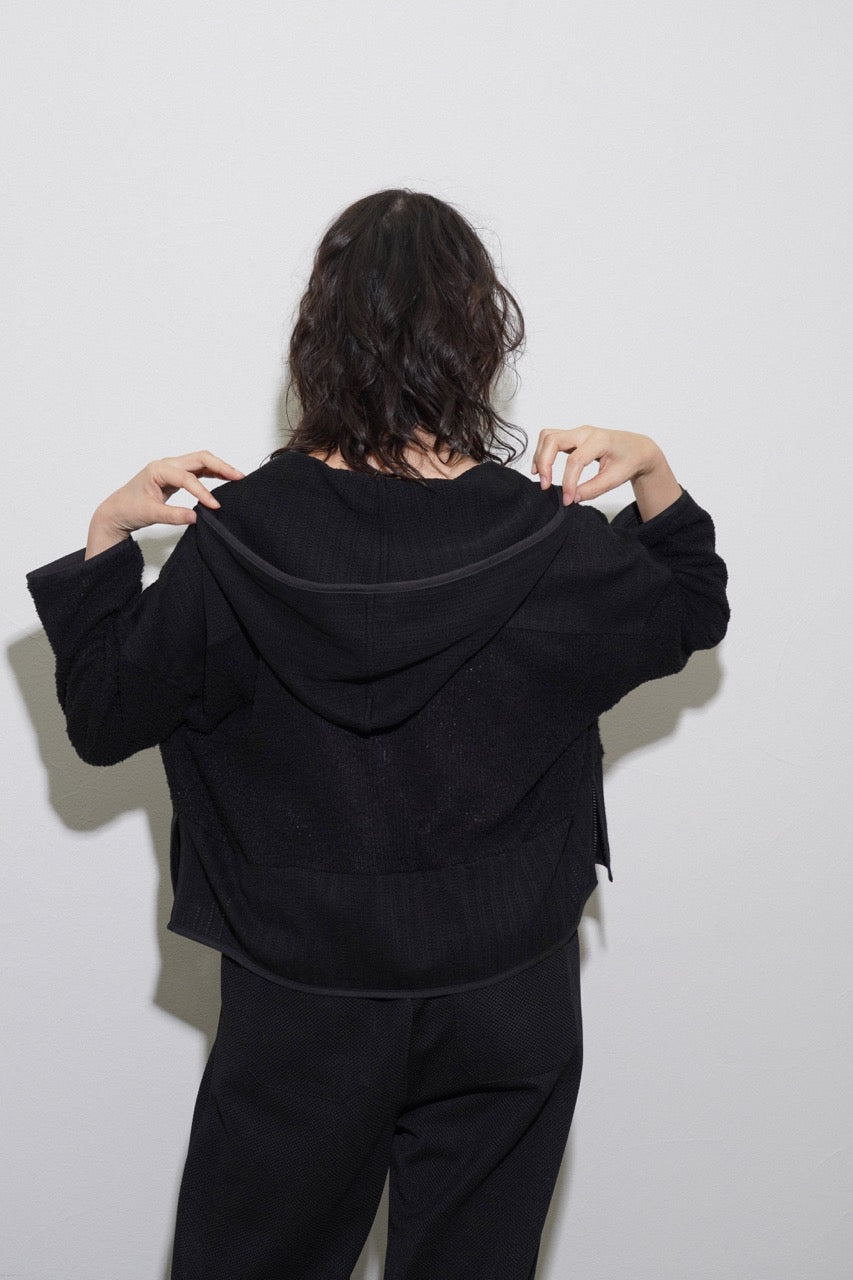 【CYAN 2026 SPRING＆SUMMER VOL.1】ショートフェザーコンビフーディ - Champdelarose
