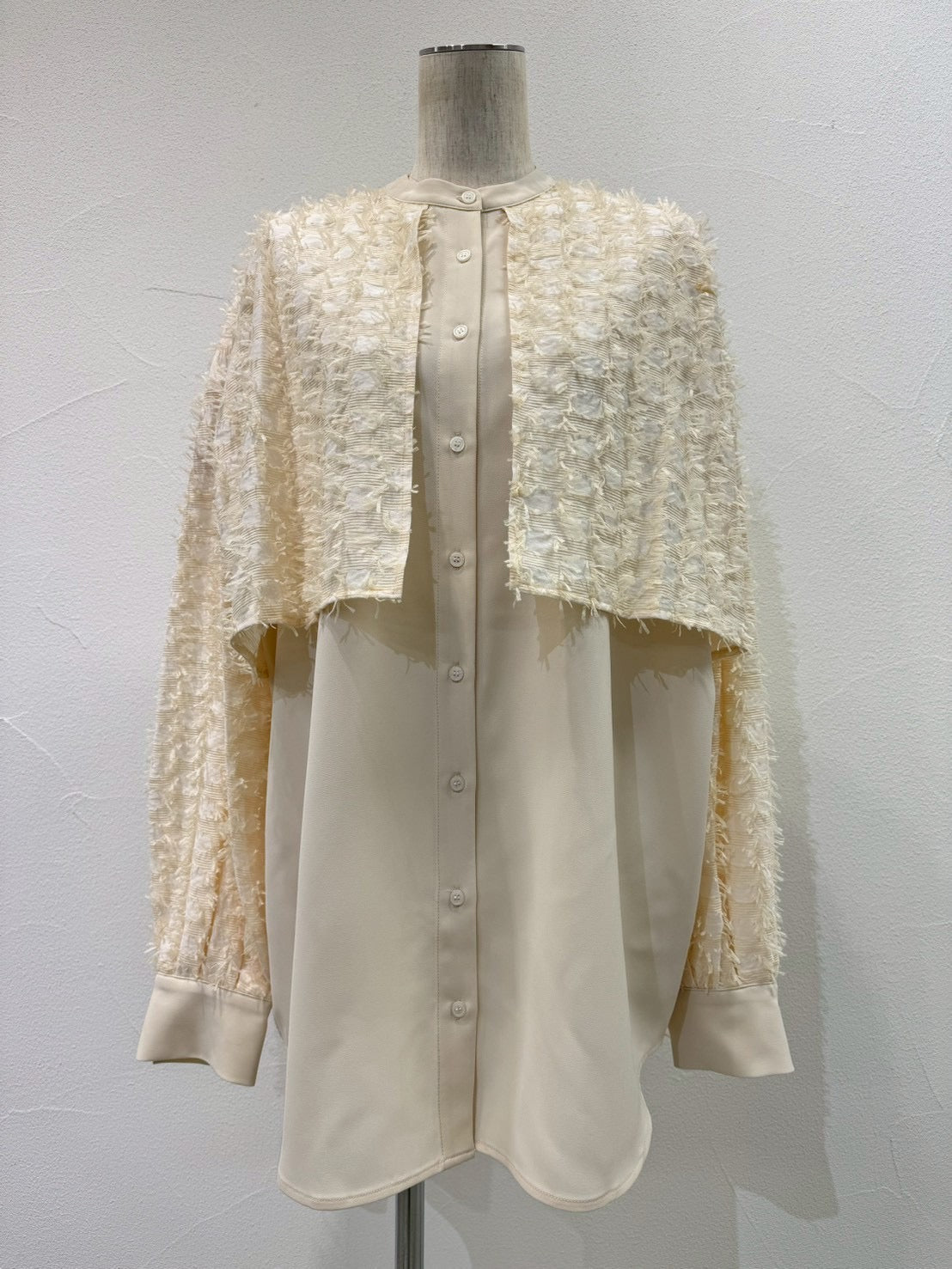 【CYAN 2026 SPRING＆SUMMER VOL.1】フリンジジャカードコンビシャツ - Champdelarose