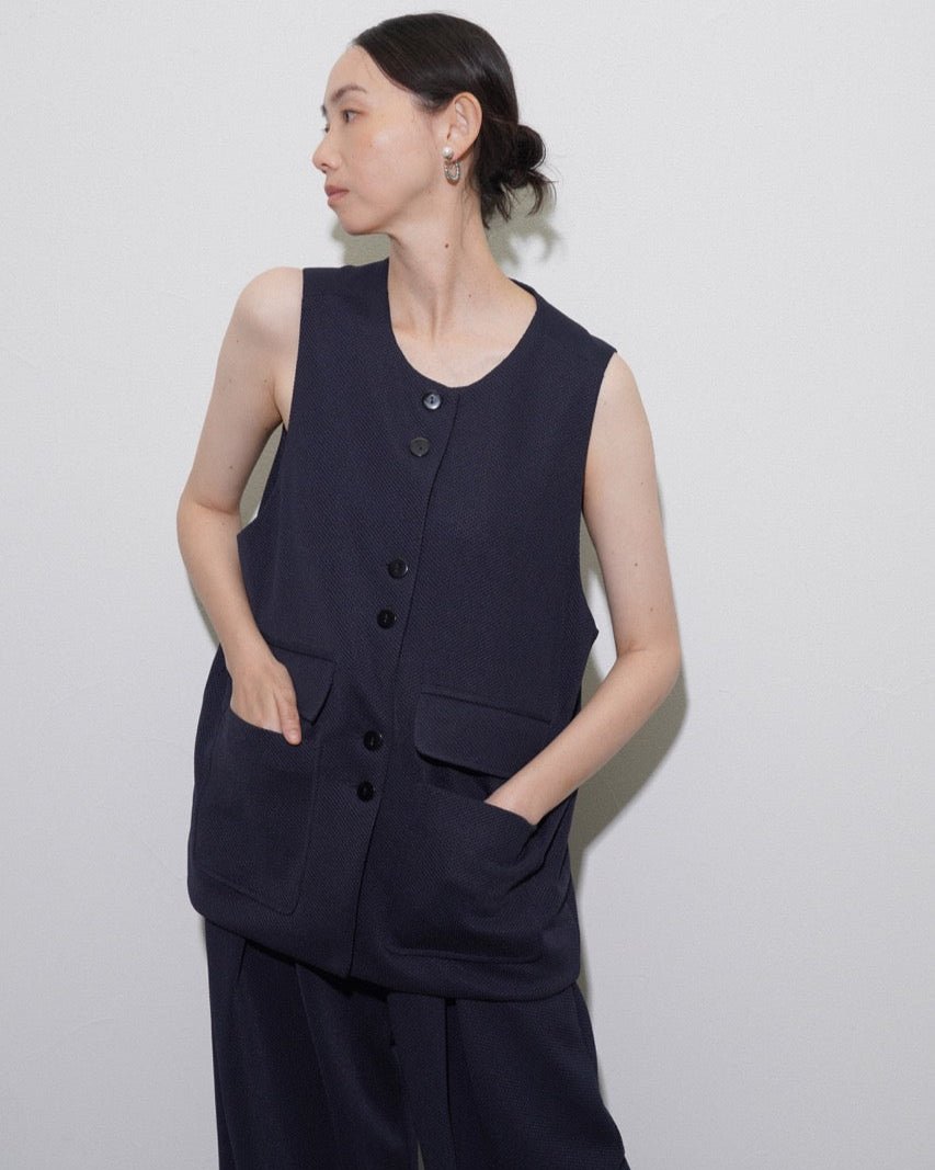 【CYAN 2026 SPRING＆SUMMER VOL.1】4ポケットワッフルハーフベスト - Champdelarose