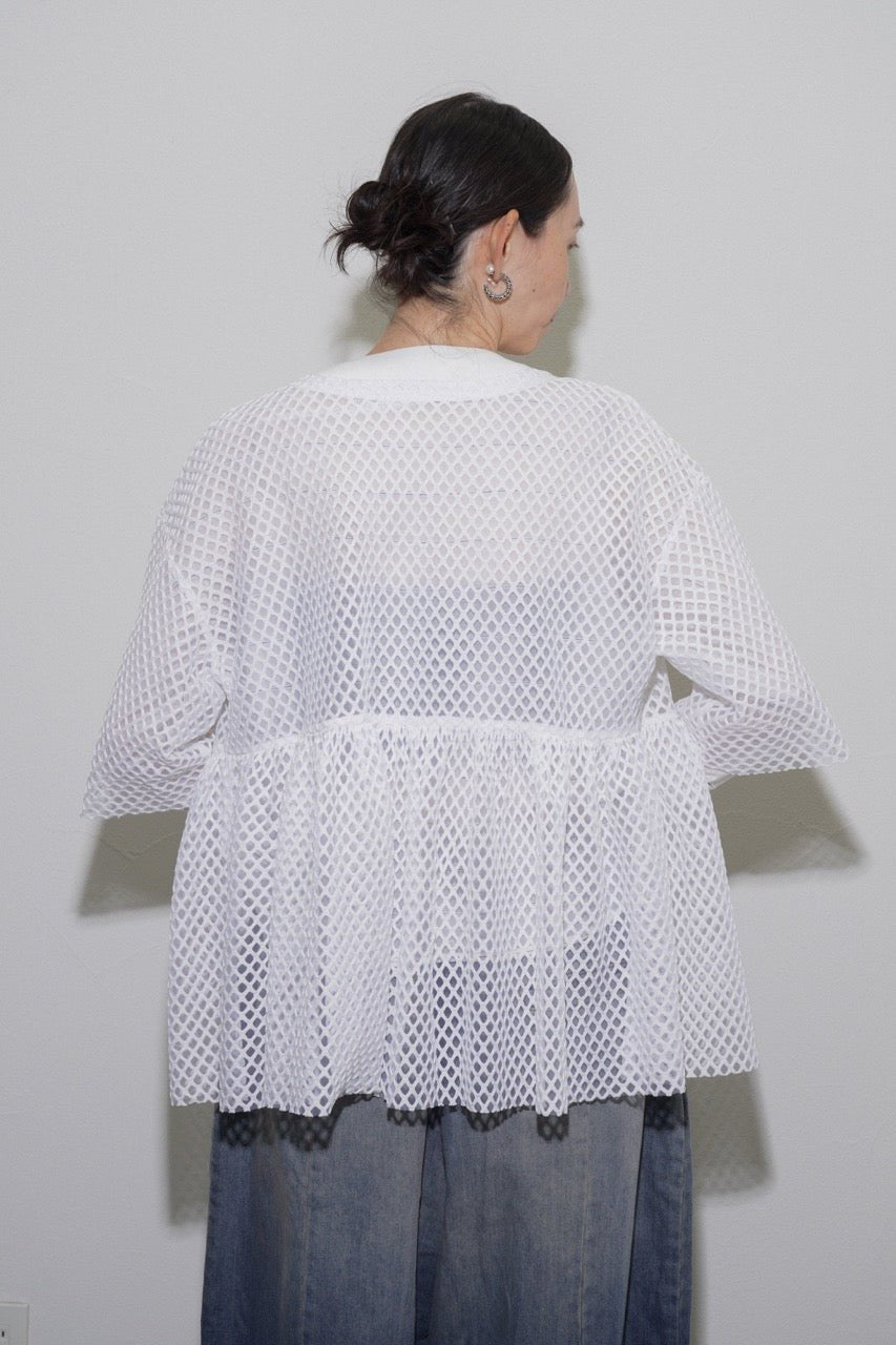 【CYAN 2026 SPRING＆SUMMER VOL.1】BIGメッシュギャザーブルゾン - Champdelarose