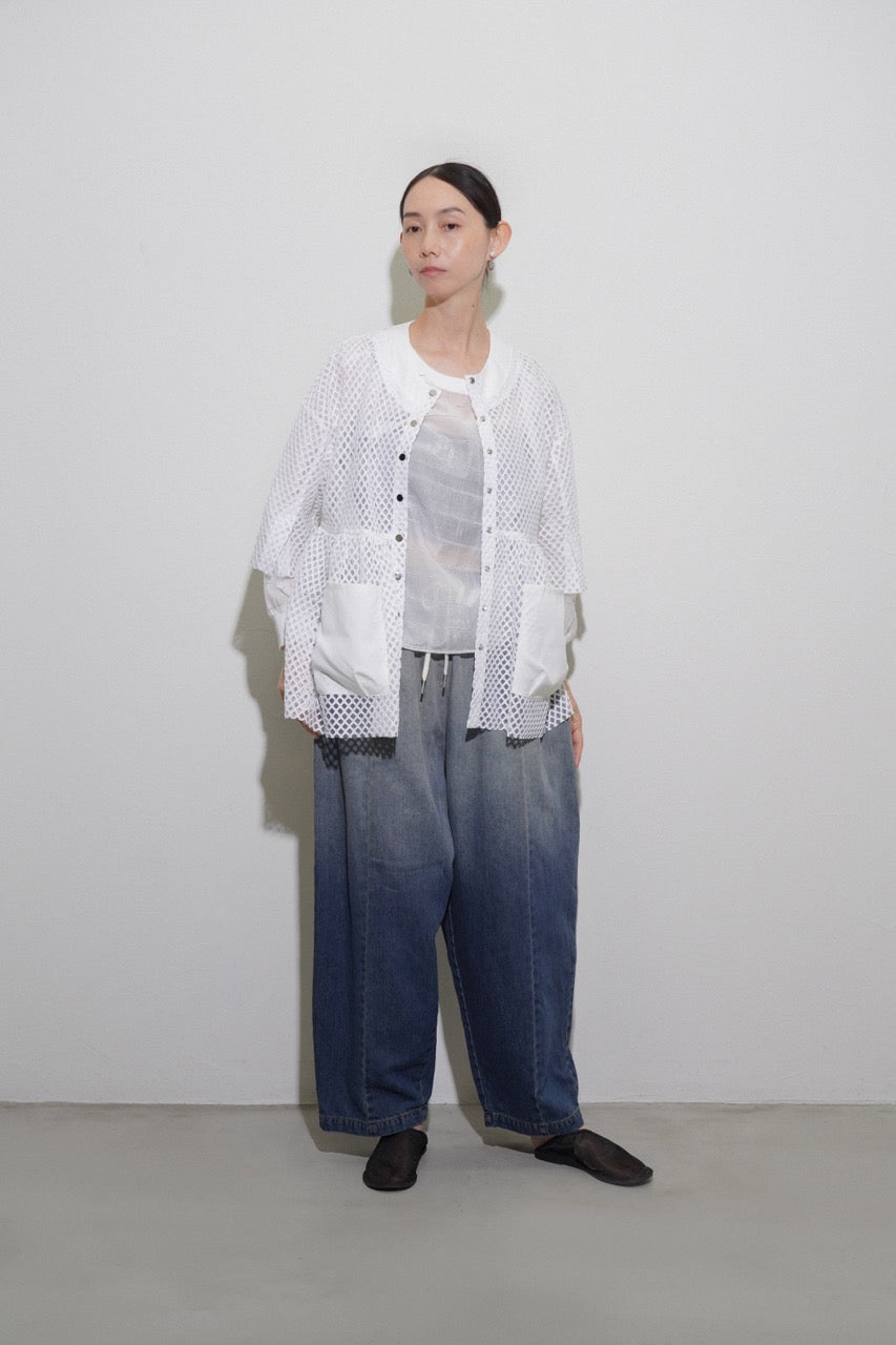 【CYAN 2026 SPRING＆SUMMER VOL.1】BIGメッシュギャザーブルゾン - Champdelarose