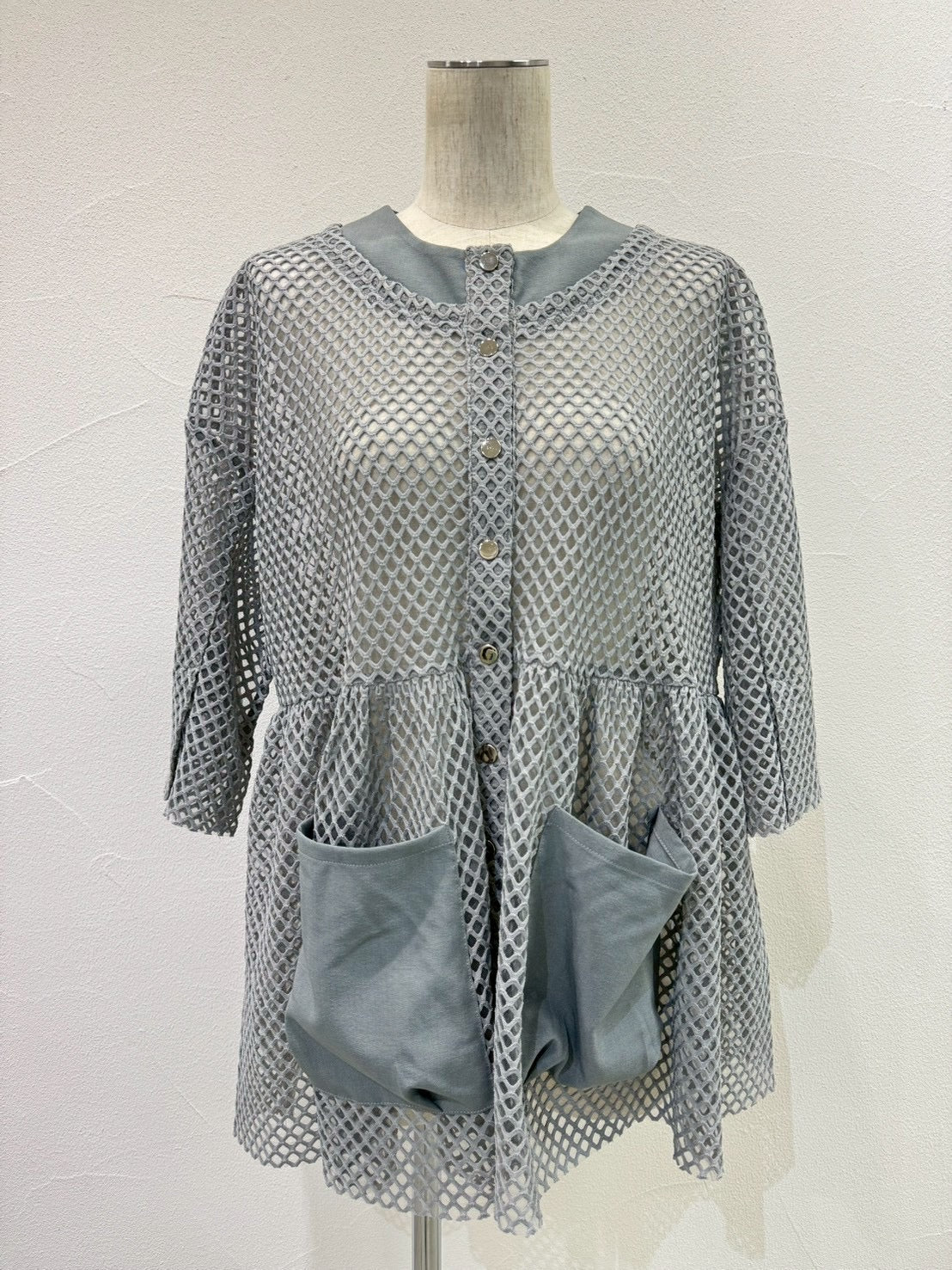 【CYAN 2026 SPRING＆SUMMER VOL.1】BIGメッシュギャザーブルゾン - Champdelarose