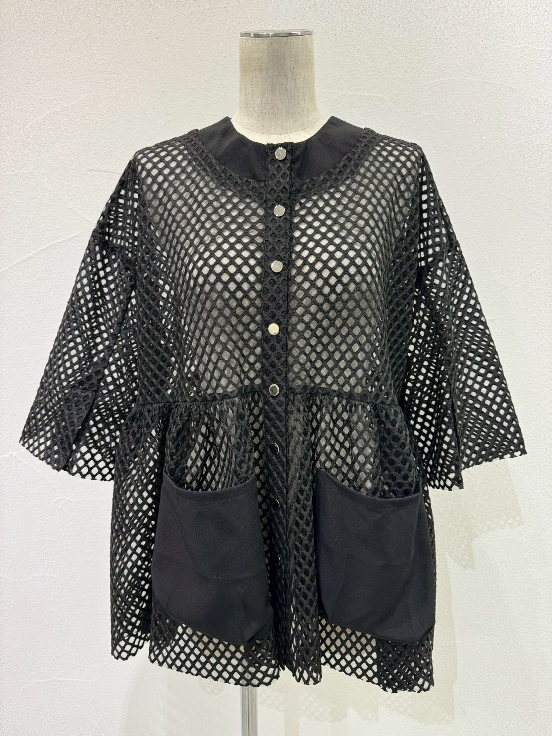 【CYAN 2026 SPRING＆SUMMER VOL.1】BIGメッシュギャザーブルゾン - Champdelarose