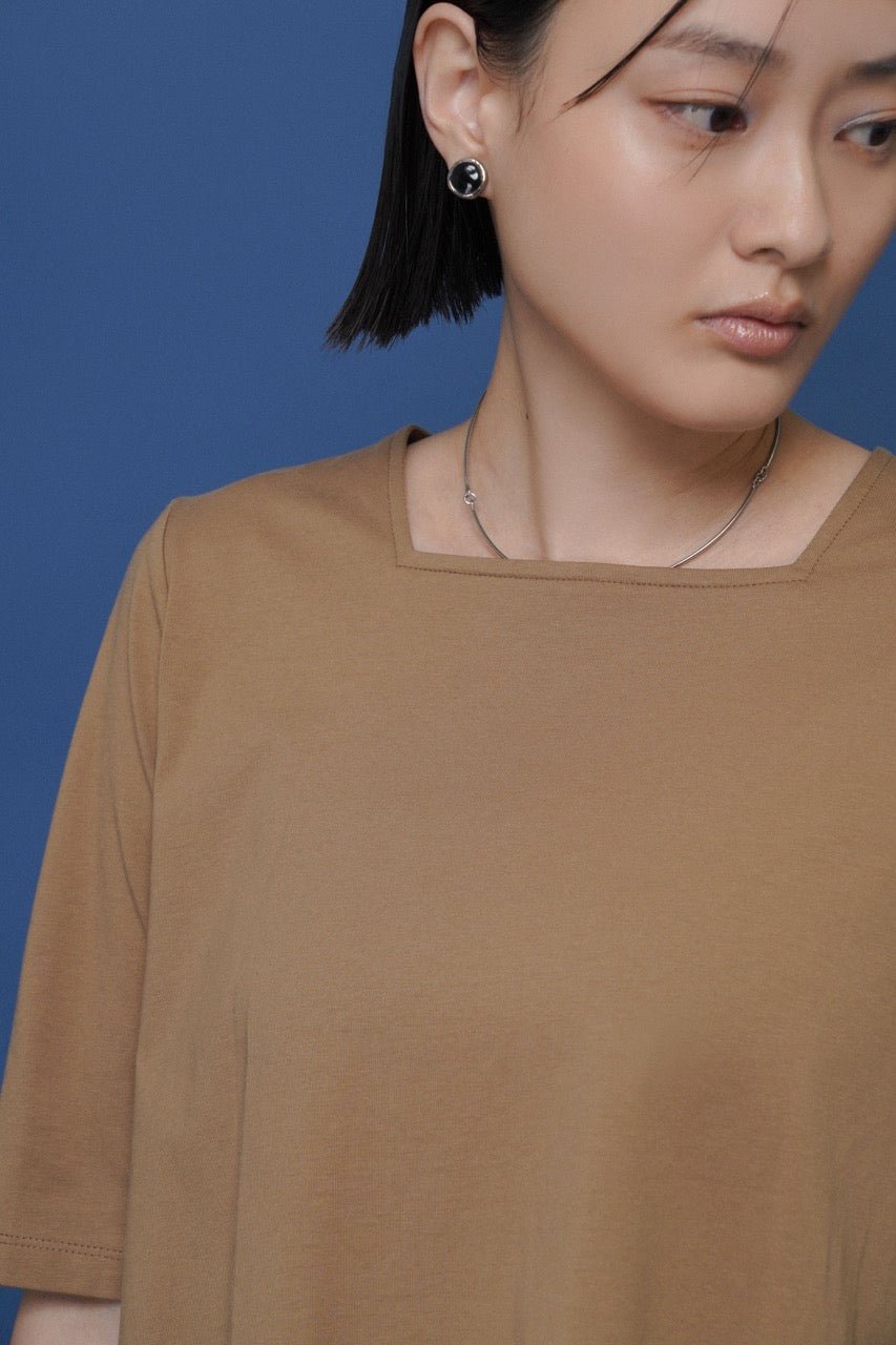 【CYAN 2026 SS Vol.2】スクエアネックバックギャザーTOPS - Champdelarose