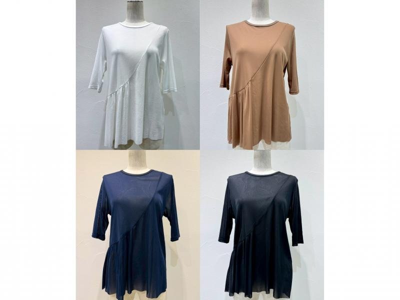 【CYAN 2026 SS Vol.2】アシメギャザーチュールTOPS - Champdelarose