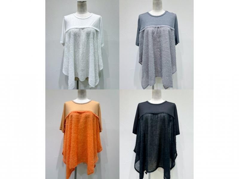 【CYAN 2026 SS Vol.2】スクエアヘムフェザーコンビTOPS - Champdelarose