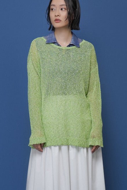 【CYAN 2026 SS Vol.2】ネップメッシュニットTOPS - Champdelarose