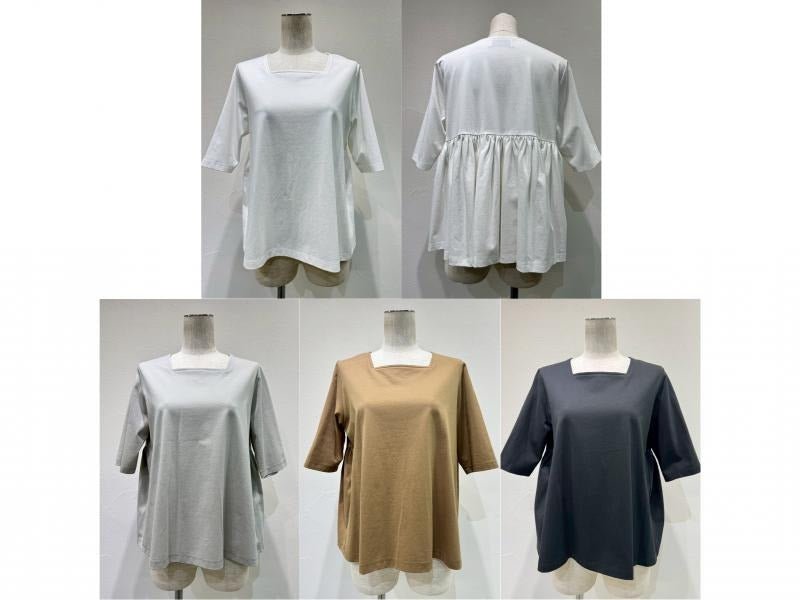 【CYAN 2026 SS Vol.2】スクエアネックバックギャザーTOPS - Champdelarose