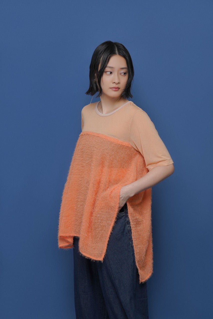 【CYAN 2026 SS Vol.2】スクエアヘムフェザーコンビTOPS - Champdelarose