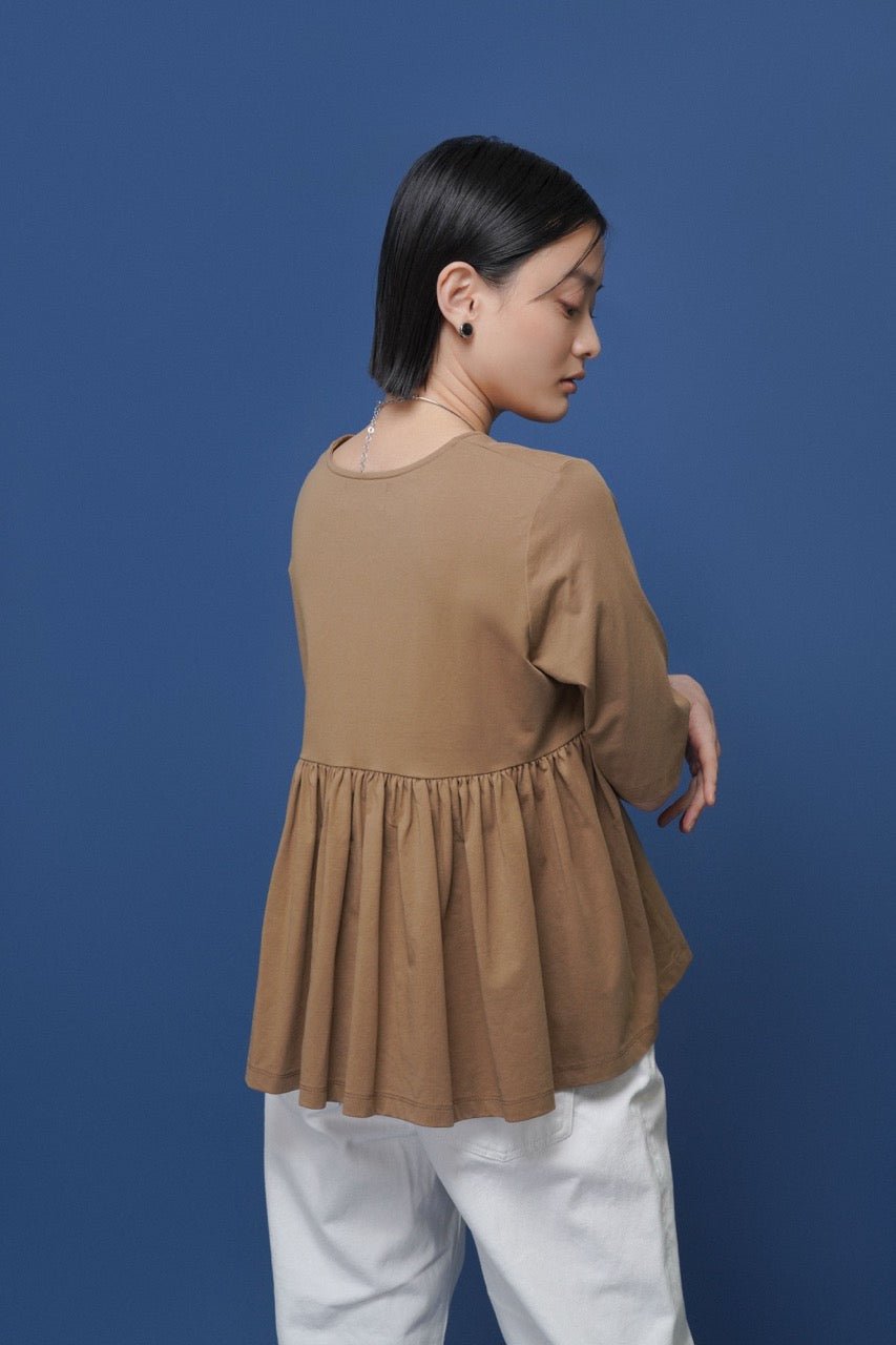 【CYAN 2026 SS Vol.2】スクエアネックバックギャザーTOPS - Champdelarose