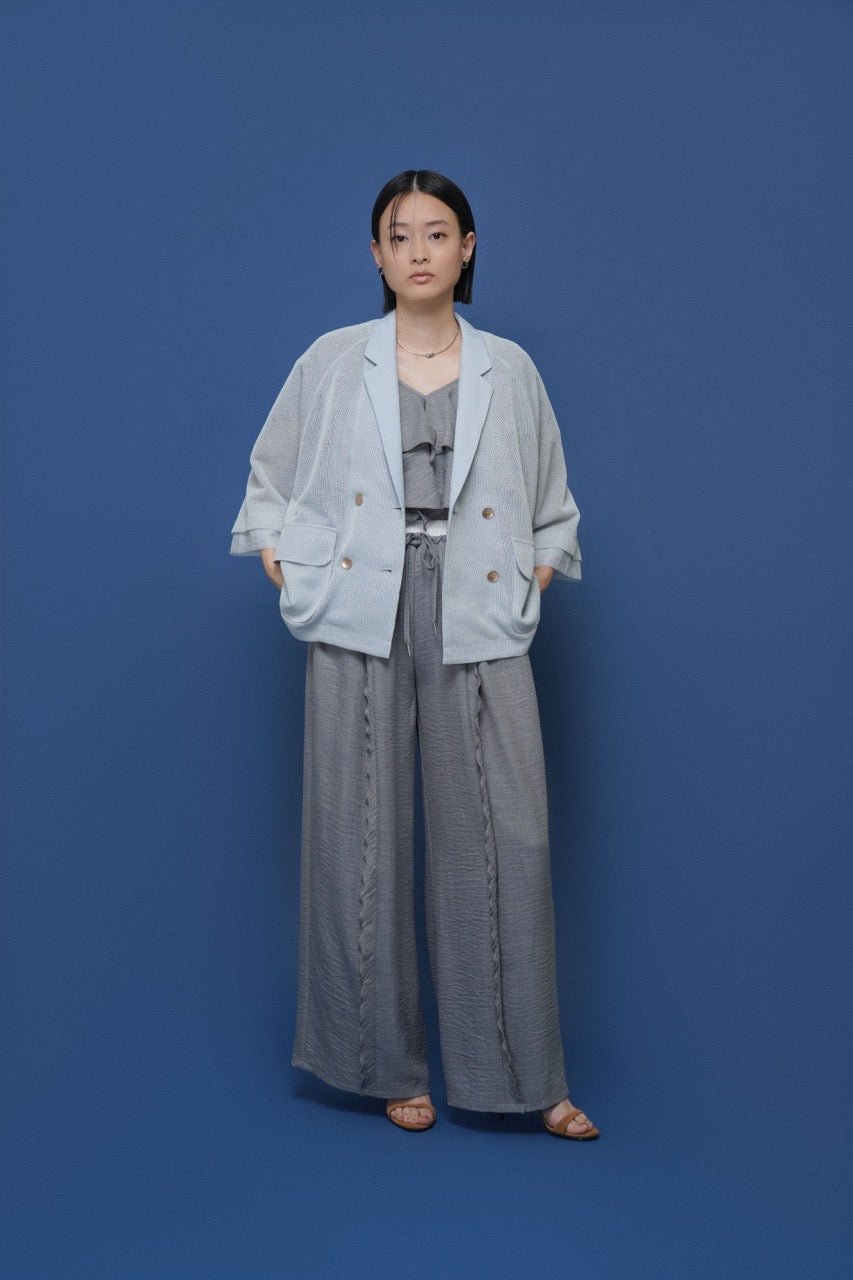 【CYAN 2026 SS Vol.2】ニットライクメッシュWジャケット - Champdelarose