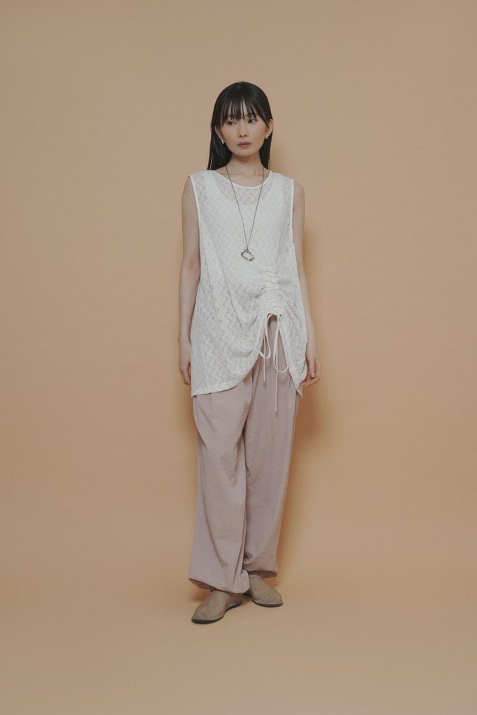 【CYAN 2027 SS VOL.1】クロスジャガードブラウジングチュニック - 2月中旬頃発送 - Champdelarose